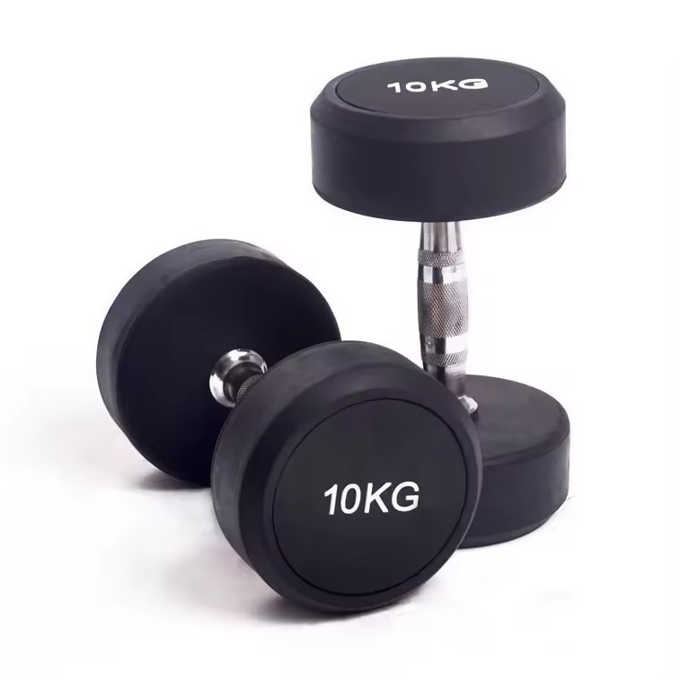 Black Fixed Rubber Dumbbell,MY SHOP,Black Fixed Rubber Dumbbell