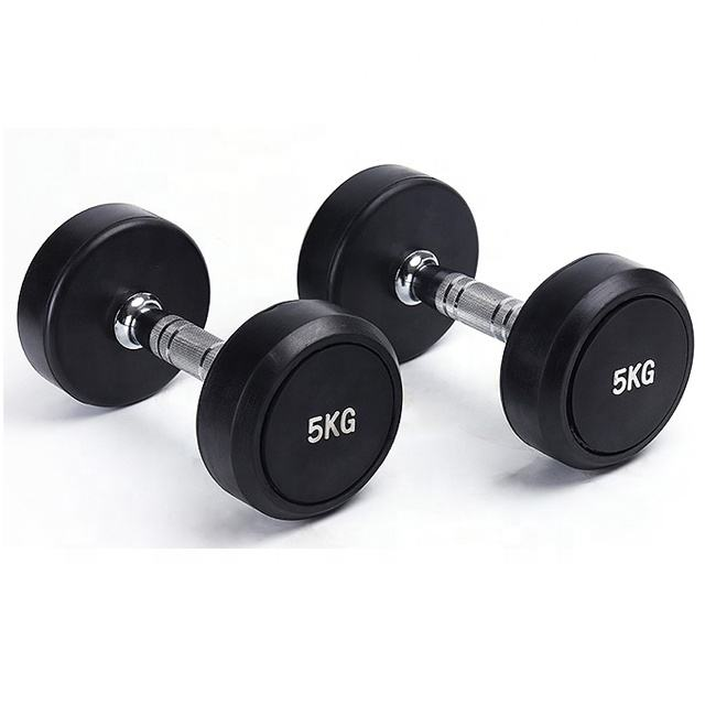 Black Fixed Rubber Dumbbell,MY SHOP,Black Fixed Rubber Dumbbell