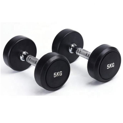 Black Fixed Rubber Dumbbell,MY SHOP,Black Fixed Rubber Dumbbell