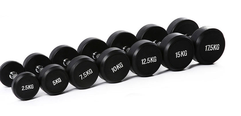 Black Fixed Rubber Dumbbell,MY SHOP,Black Fixed Rubber Dumbbell