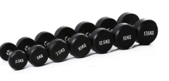 Black Fixed Rubber Dumbbell,MY SHOP,Black Fixed Rubber Dumbbell