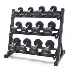 Black Fixed Rubber Dumbbell,MY SHOP,Black Fixed Rubber Dumbbell