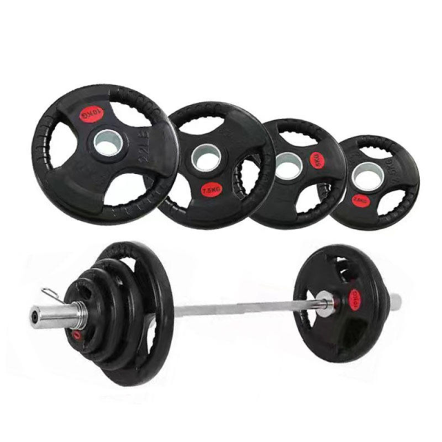 three-hole rubber coated steel weight plates with handle,MY SHOP,three-hole rubber coated steel weight plates with handle