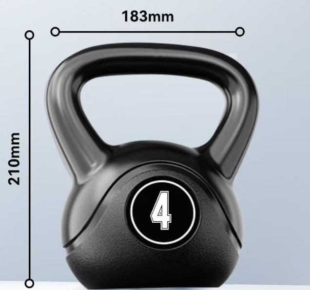 Black Cement Core PE Kettlebell Weight for Full Body Workout,dilifitness,Black Cement Core PE Kettlebell Weight for Full Body Workout
