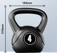 Black Cement Core PE Kettlebell Weight for Full Body Workout,dilifitness,Black Cement Core PE Kettlebell Weight for Full Body Workout