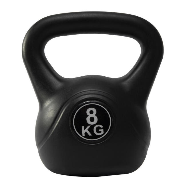 Black Cement Core PE Kettlebell Weight for Full Body Workout,dilifitness,Black Cement Core PE Kettlebell Weight for Full Body Workout