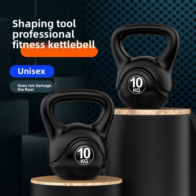 Black Cement Core PE Kettlebell Weight for Full Body Workout,dilifitness,Black Cement Core PE Kettlebell Weight for Full Body Workout
