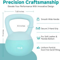 Wholesale Custom Gym Fitness PVC Soft Kettlebell Personalized Training Kettlebell,dilifitness,Soft PVC Kettlebell for Workout & Strength Training