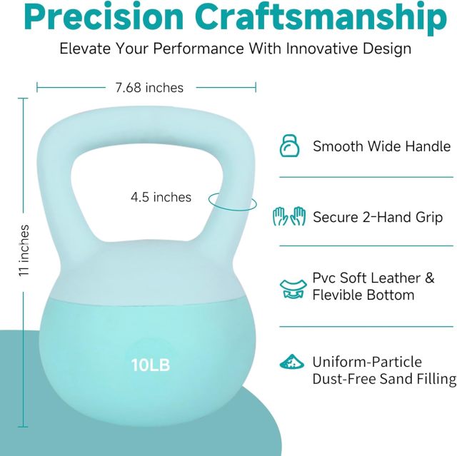 Wholesale Custom Gym Fitness PVC Soft Kettlebell Personalized Training Kettlebell,dilifitness,Soft PVC Kettlebell for Workout & Strength Training