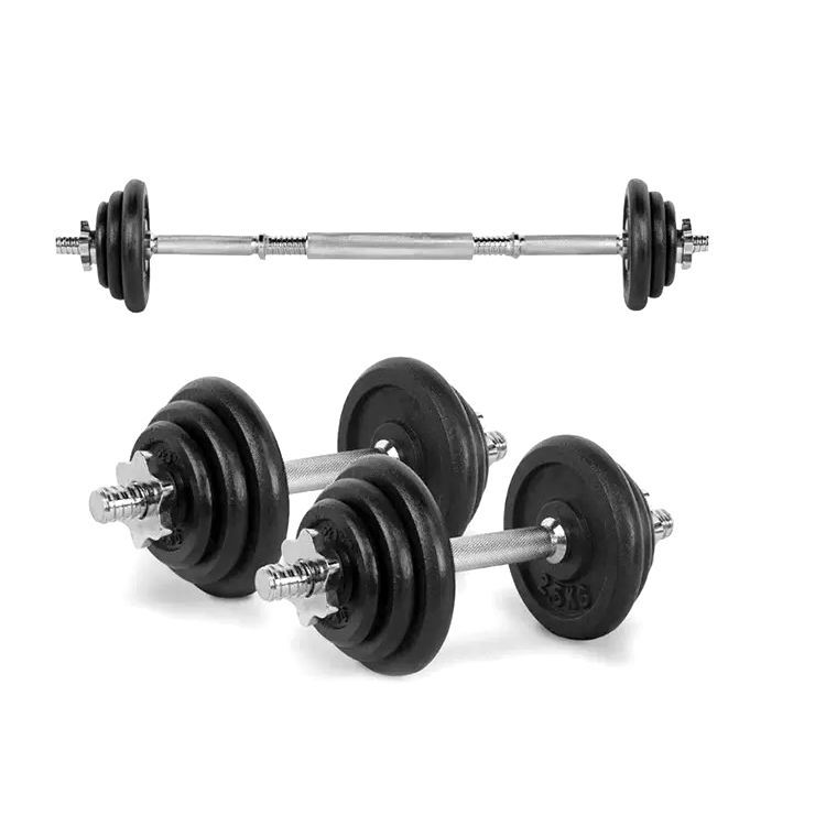 Factory Wholesale 2 in 1 Convertible Chrome Dumbbell Barbell Set Cast Iron Mirror Chrome Plates Adjustable Home Gym Fitness Dumbbell Set with Storage Case,dilifitness,2 in 1 Convertible Chrome Dumbbell Barbell Set