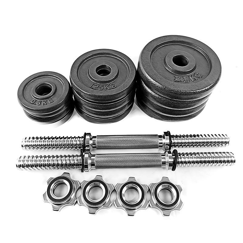 Factory Wholesale 2 in 1 Convertible Chrome Dumbbell Barbell Set Cast Iron Mirror Chrome Plates Adjustable Home Gym Fitness Dumbbell Set with Storage Case,dilifitness,2 in 1 Convertible Chrome Dumbbell Barbell Set