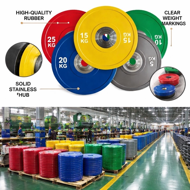 Commercial Gym Color Rubber Bumper Bodybuilding Disc with Steel Inner Hub,dilifitness,Gym Color Rubber Barbell Plates Rubber Weight Lifting Plates