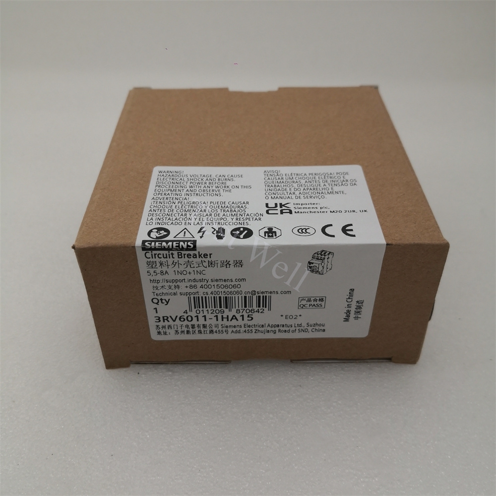Siemens 3RV1021‑0BA15 Tiny‑Amp Short‑Circuit Protection Breaker