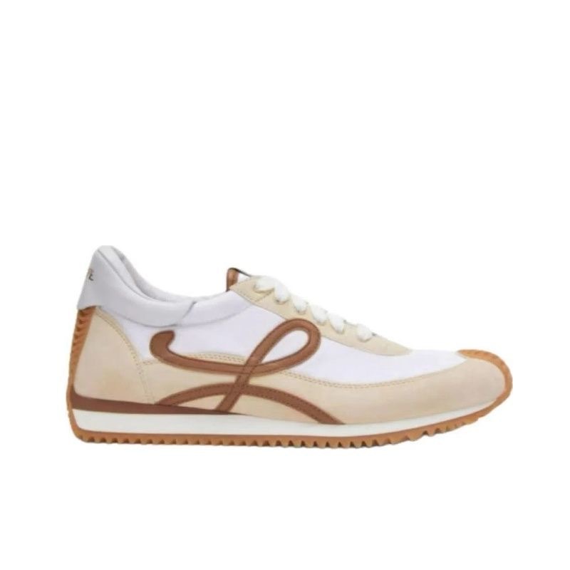 LOEWE New Retro Lace-up Cortez Shoes Women's Hidden Wedge Heel Classic German Training Shoes Versatile Sports Casual