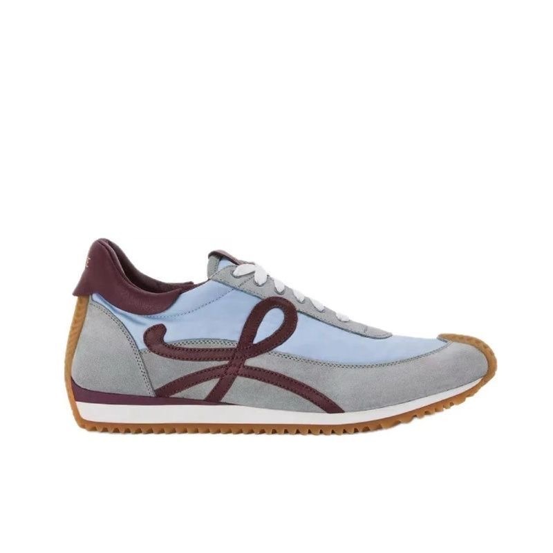 LOEWE New Retro Lace-up Cortez Shoes Women's Hidden Wedge Heel Classic German Training Shoes Versatile Sports Casual