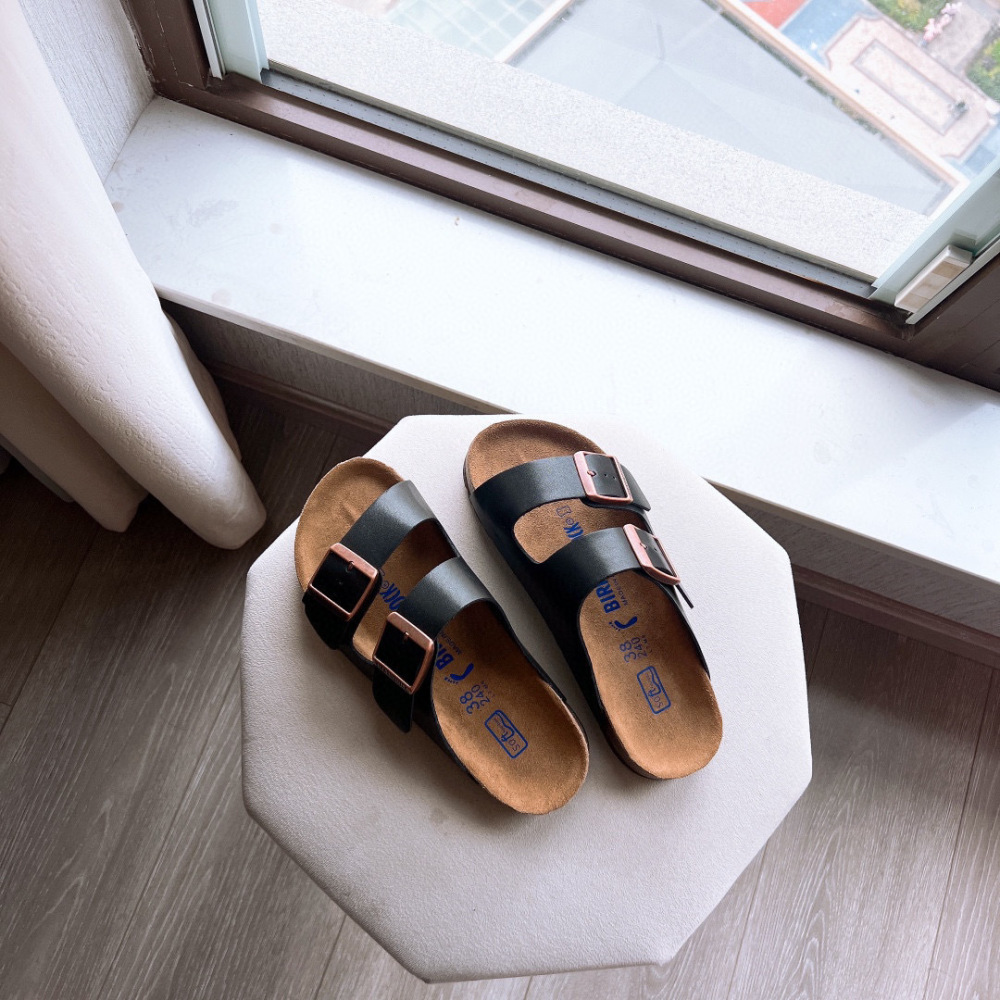 BIRKENSTOCK Spring\/Summer Fashion Leather Slippers for Men and Women
