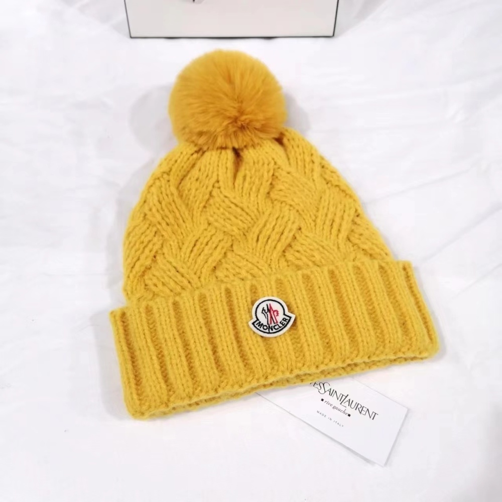 Monogram chunky wool knitted hat