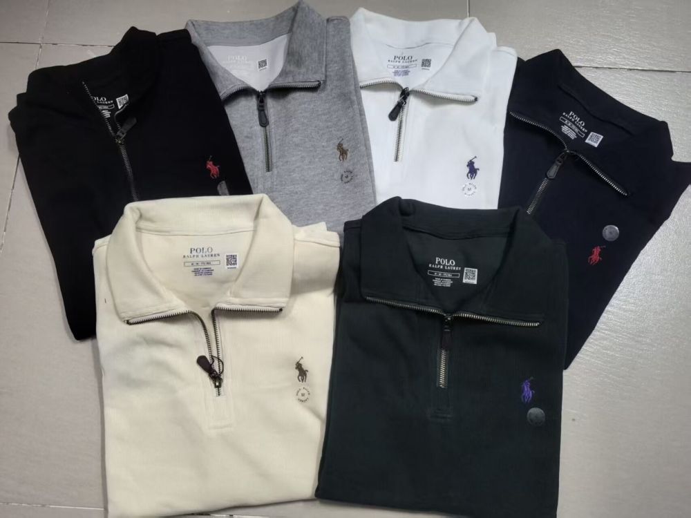 Ralph Lauren New Unisex Lapel Half-Zip Jacket