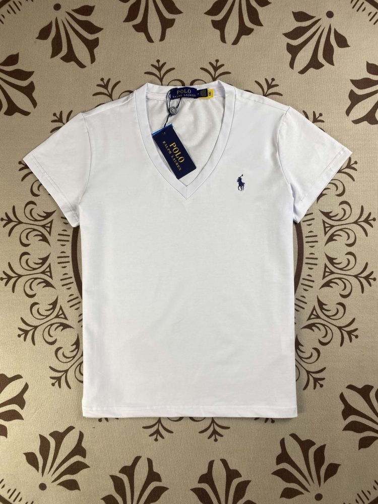 Ralph Lauren Women's Casual V-neck Short-sleeved T-shirt