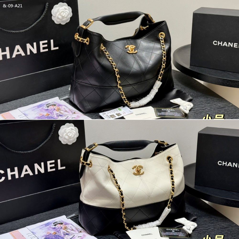 CHANEL Color blocked Tote Bag, Handheld Underarm Bag