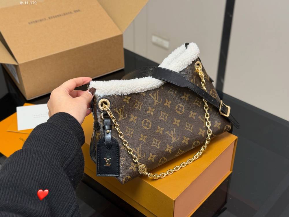 LV monogrammed and lambskin patchwork shoulder\/crossbody\/underarm bag