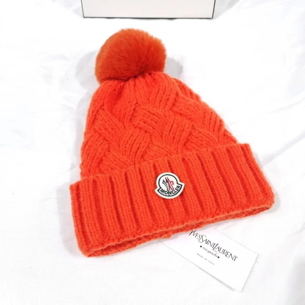 Monogram chunky wool knitted hat
