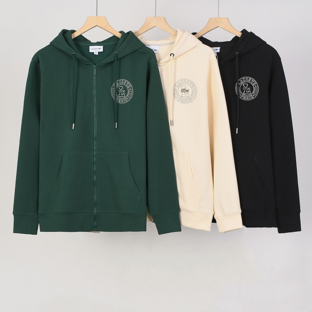 LACOSTE Hooded zippered sweatshirt jacket 2