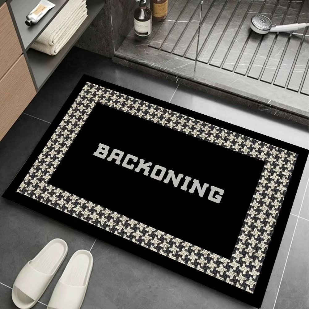 CHANEL minimalist diatomaceous earth doormat for bathrooms and toilets, absorbent, non-slip, quick-drying, and wash-free.