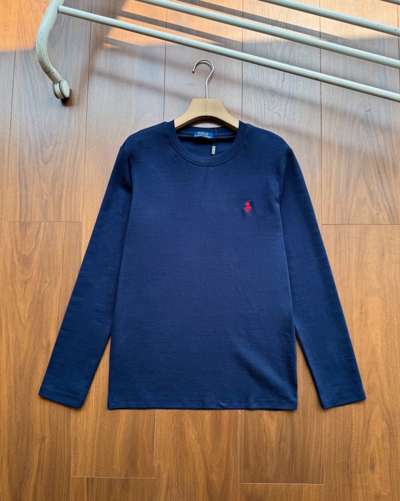 Ralph Lauren Pony embroidered round neck long sleeved T-shirt