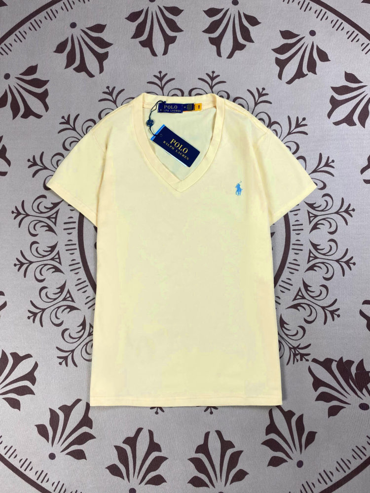 Ralph Lauren Women's Casual V-neck Short-sleeved T-shirt