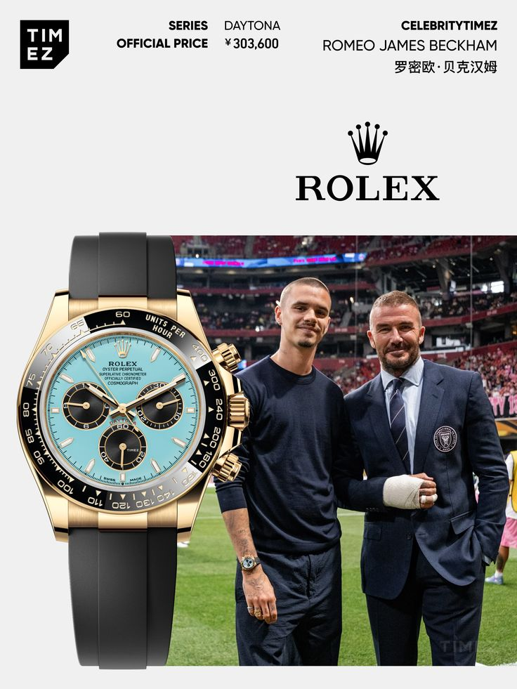 Rolex chronograph movement, original buckle, rubber strap