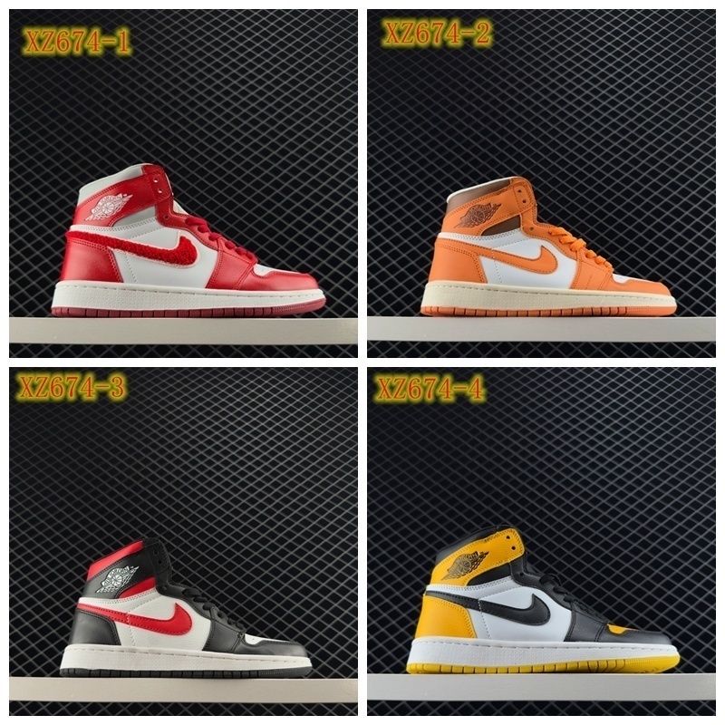 XZ674 NIKE Air Jordan 1 Retro High OG \"Black Toe\"""