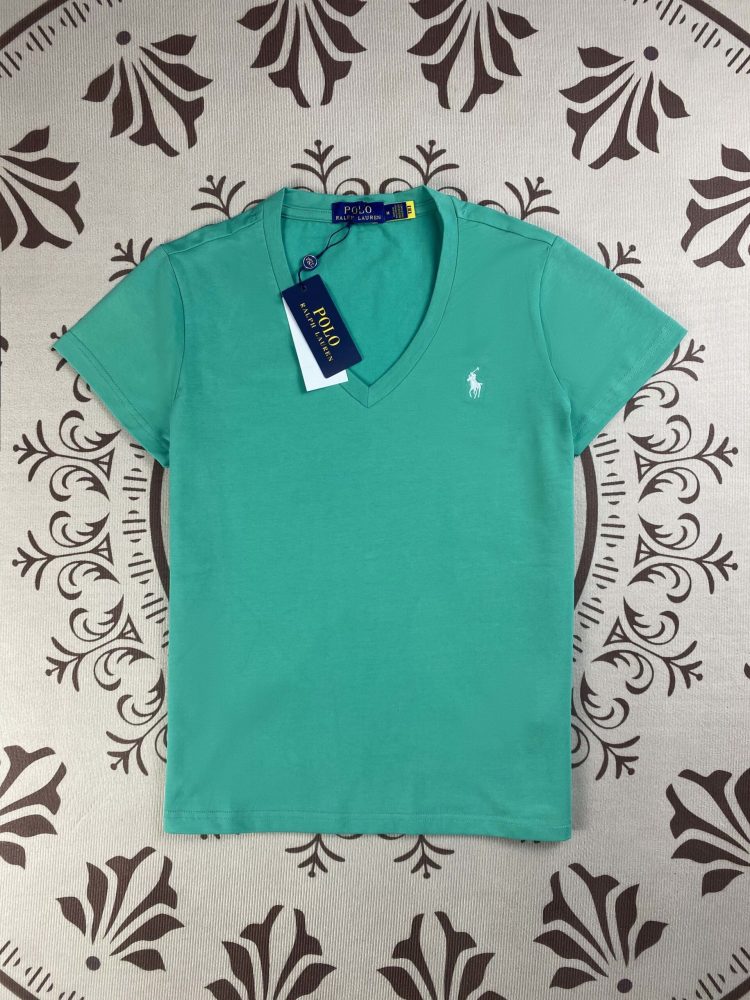 Ralph Lauren Women's Casual V-neck Short-sleeved T-shirt