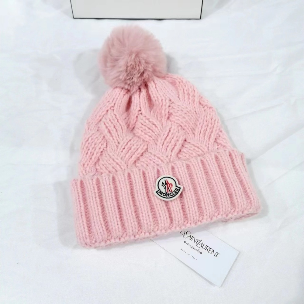 Monogram chunky wool knitted hat
