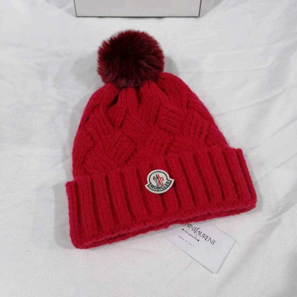 Monogram chunky wool knitted hat