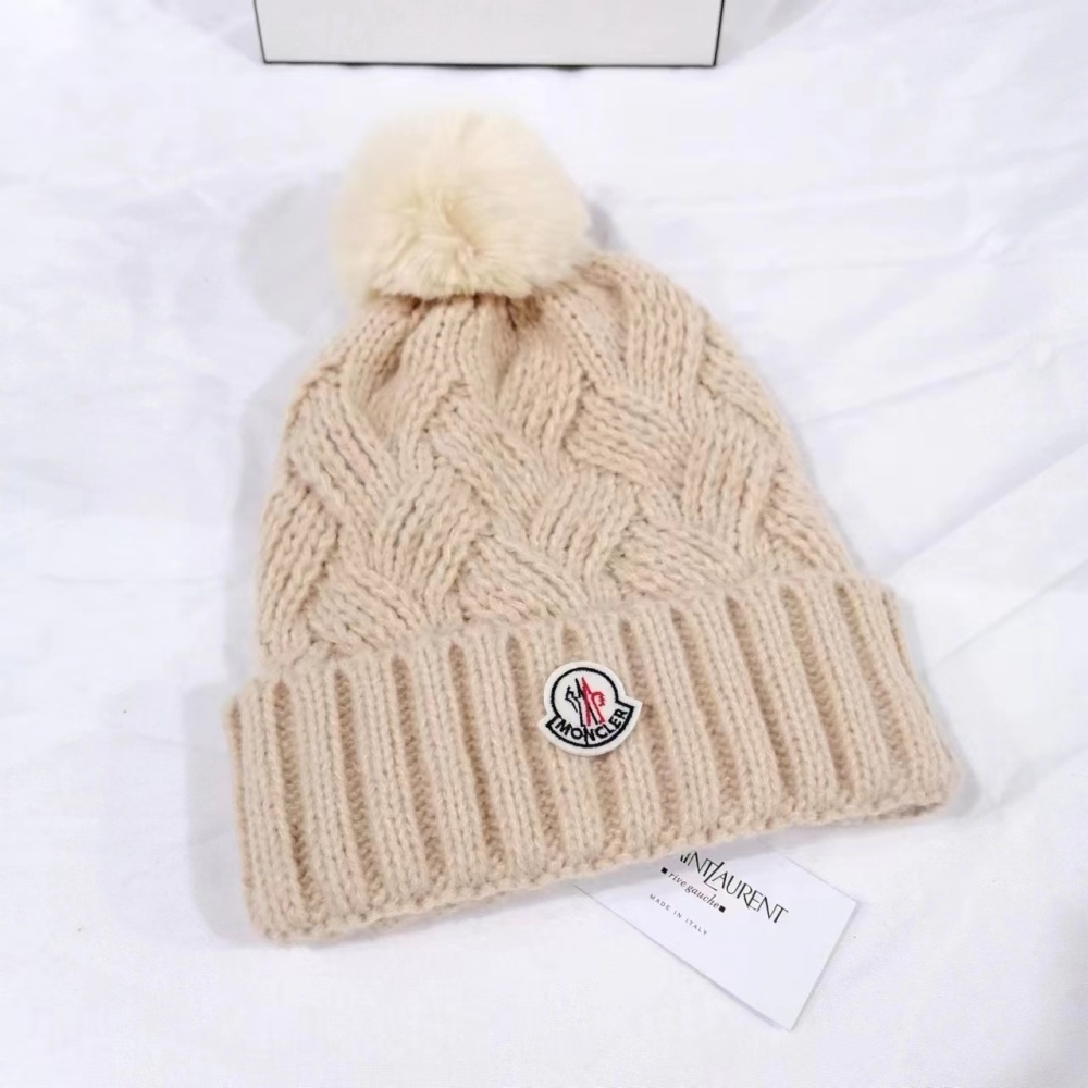 Monogram chunky wool knitted hat