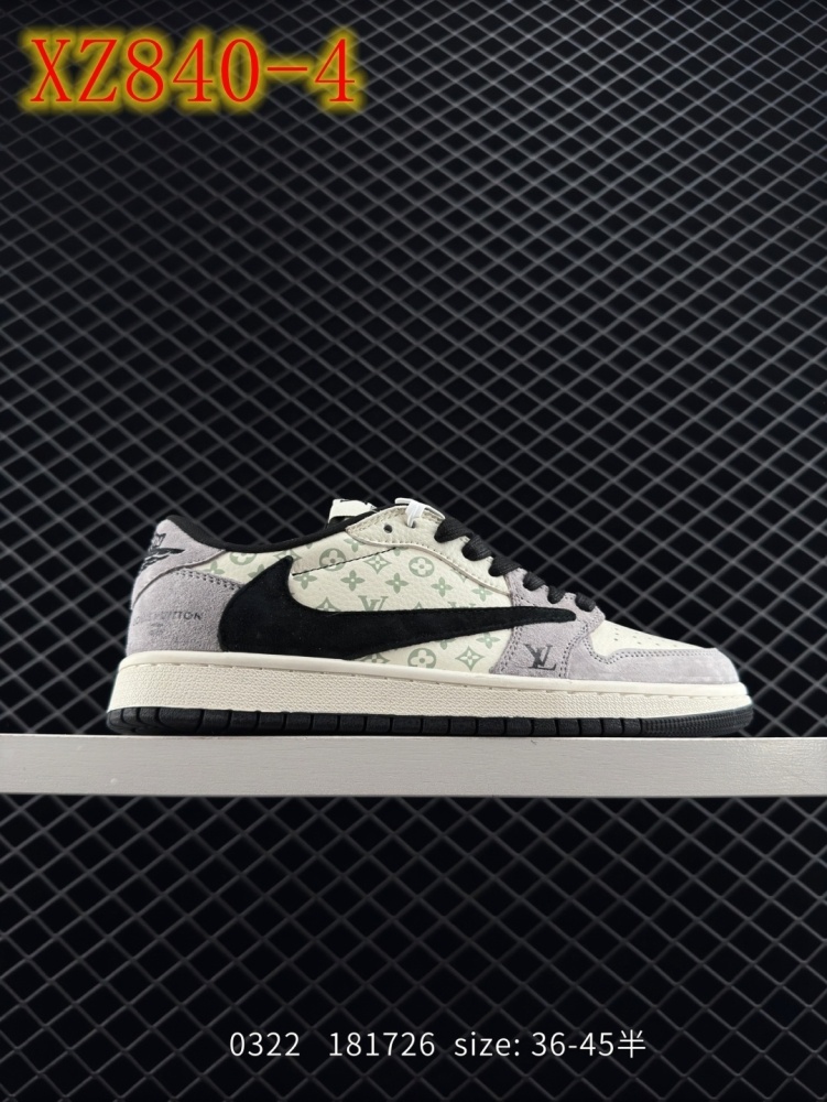 XZ840 fragment design x Travis Scott xA 1 Low OG SP\" Black\/Green Toe “"