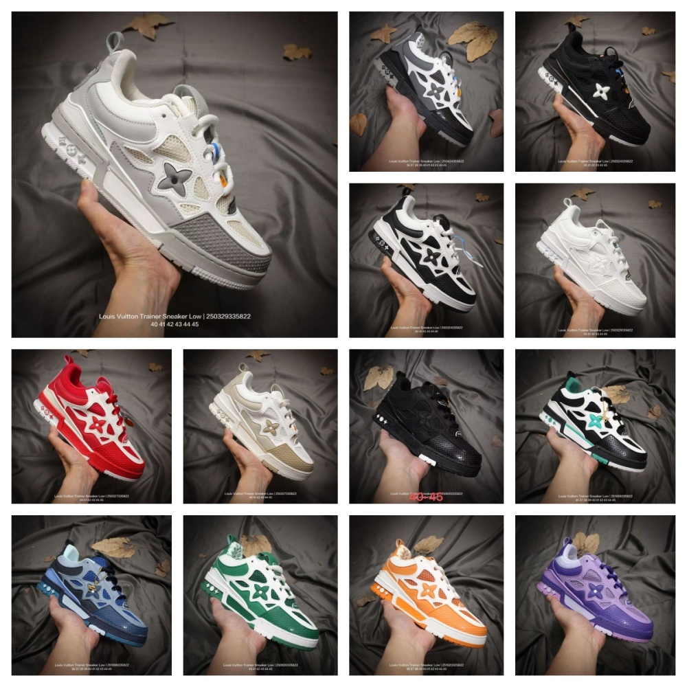 LV New hot-selling men's and women's loafers\/skate shoes