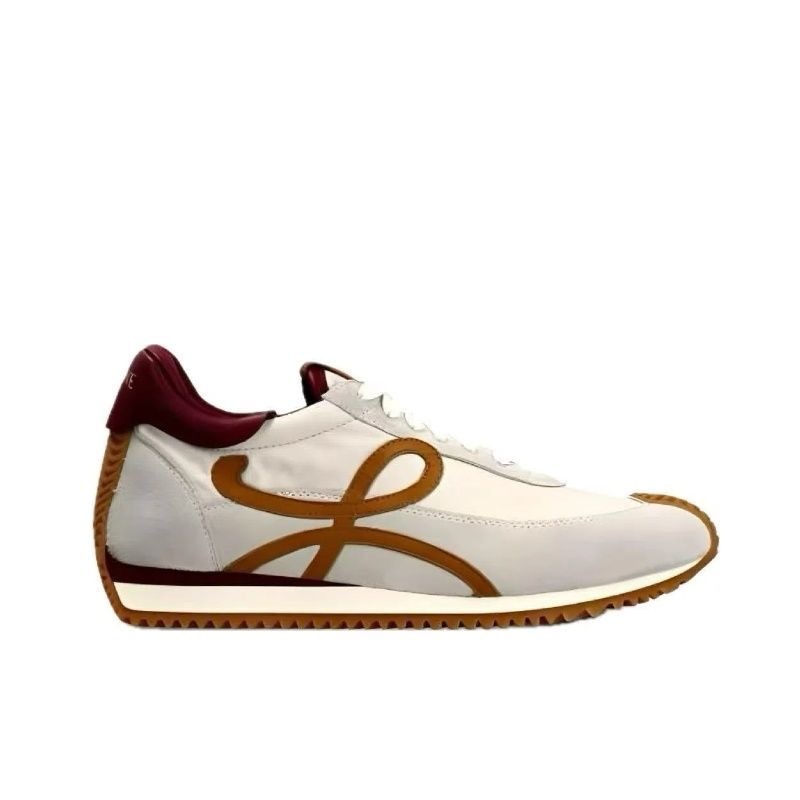 LOEWE New Retro Lace-up Cortez Shoes Women's Hidden Wedge Heel Classic German Training Shoes Versatile Sports Casual