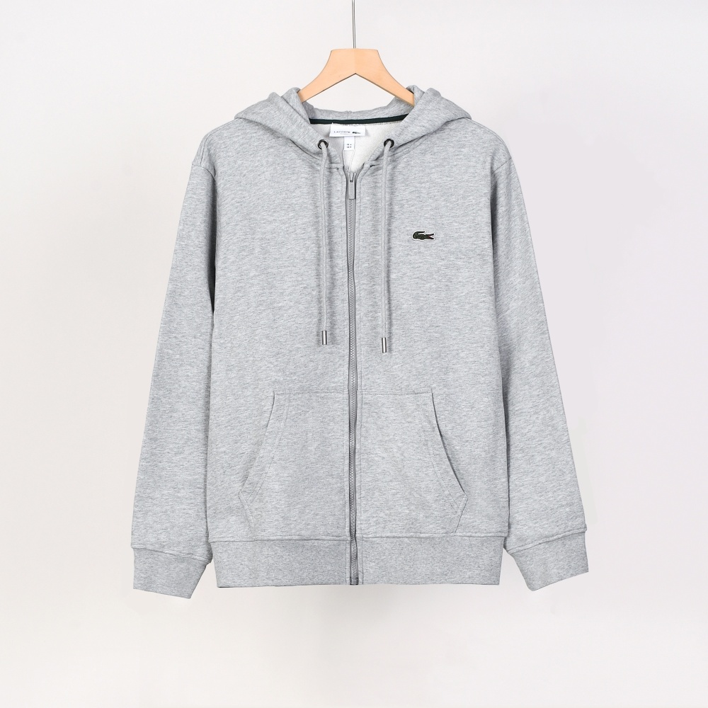 LACOSTE Hooded zippered sweatshirt jacket