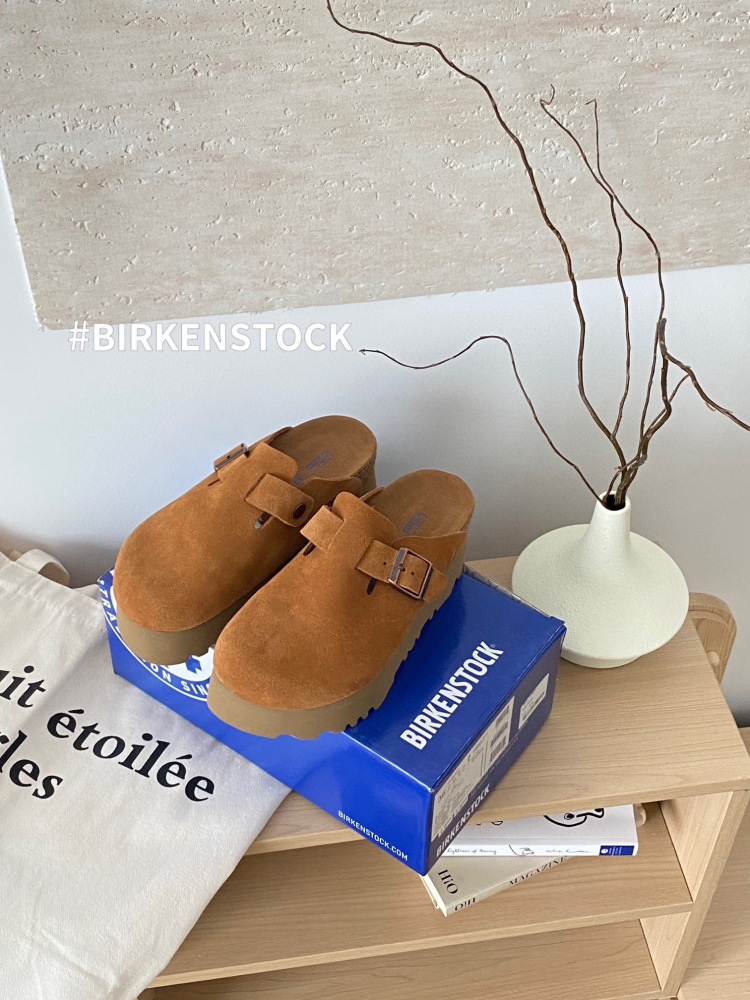 BIRKENSTOCK platform platform slippers for men and women
