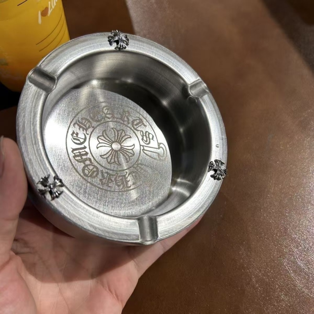 Chrome Hearts Trendy Cross Retro Stainless Steel Minimalist Ashtray