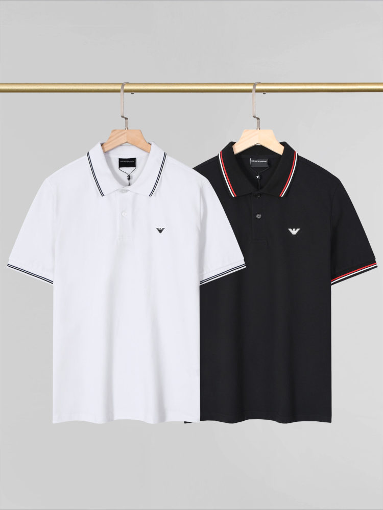 Armani polo shirt with collared short sleeves