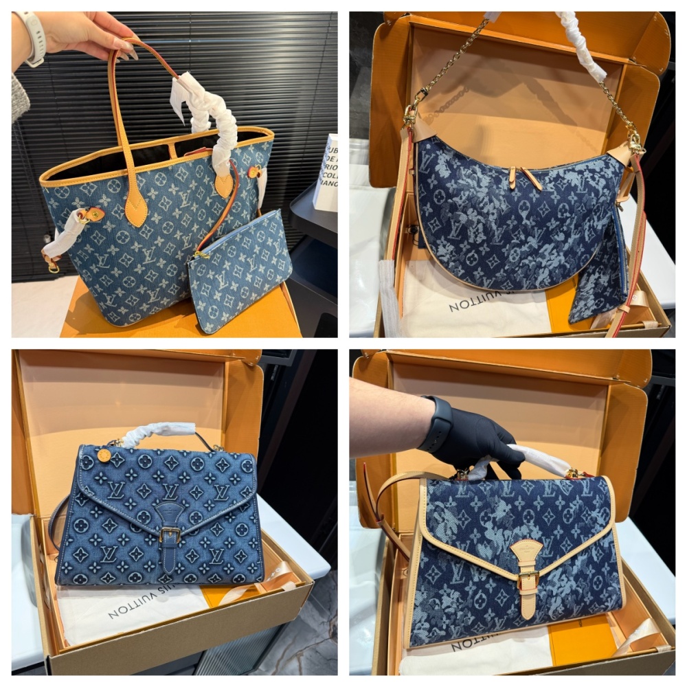 LV denim women's bag