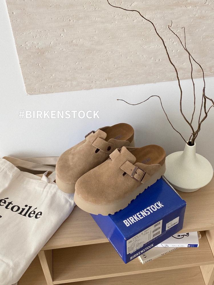 BIRKENSTOCK platform platform slippers for men and women