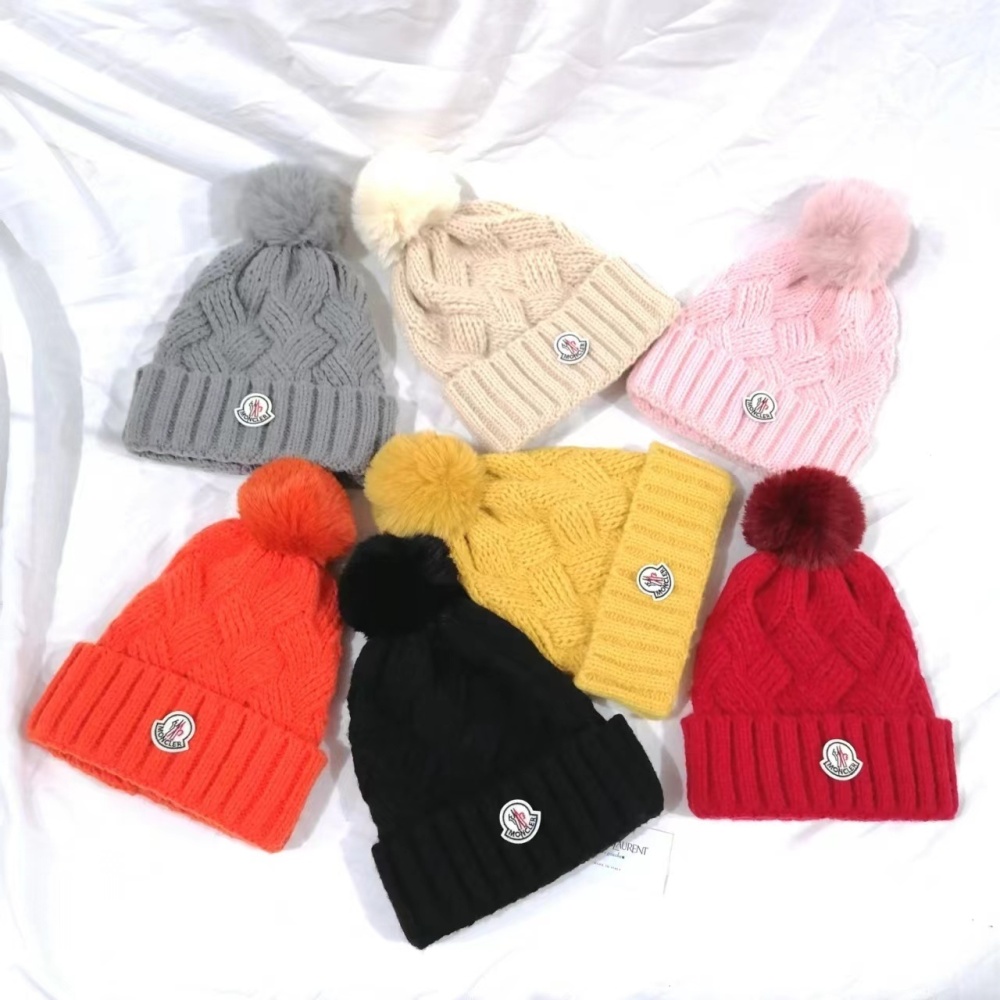 Monogram chunky wool knitted hat