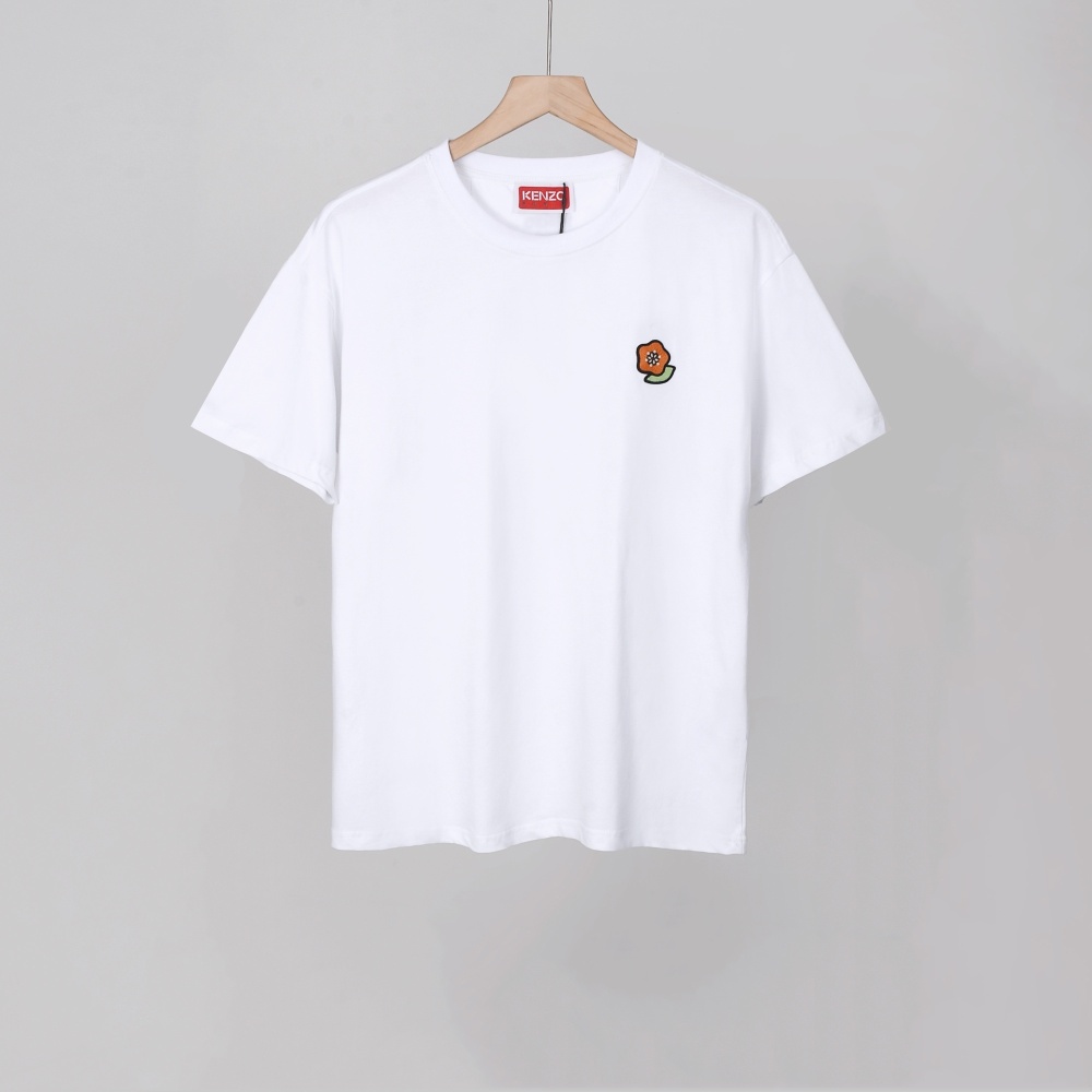KENZO Crabapple blossom embroidered short-sleeved T-shirt