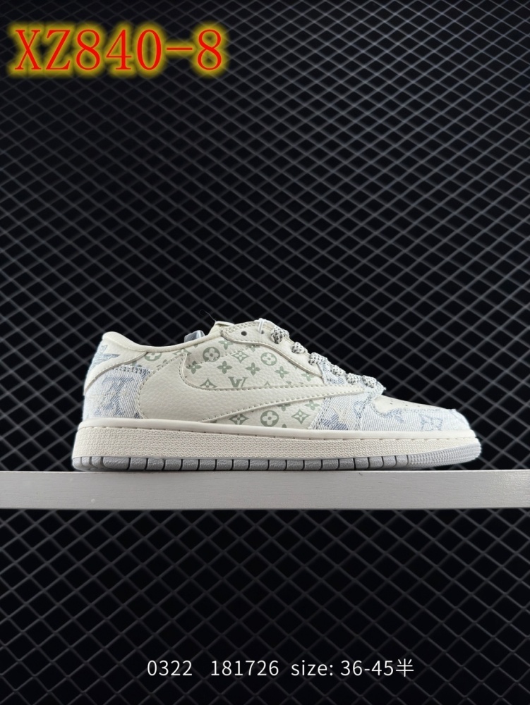 XZ840 fragment design x Travis Scott xA 1 Low OG SP\" Black\/Green Toe “"