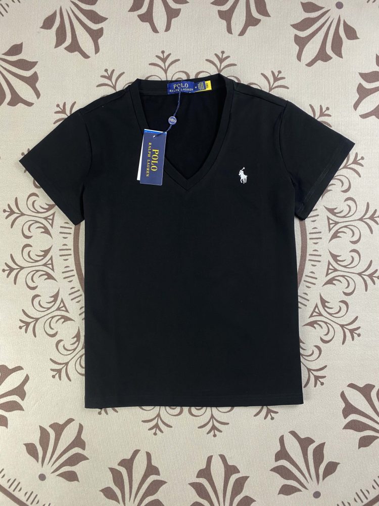 Ralph Lauren Women's Casual V-neck Short-sleeved T-shirt