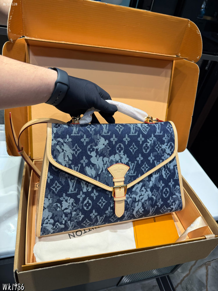 LV denim women's bag